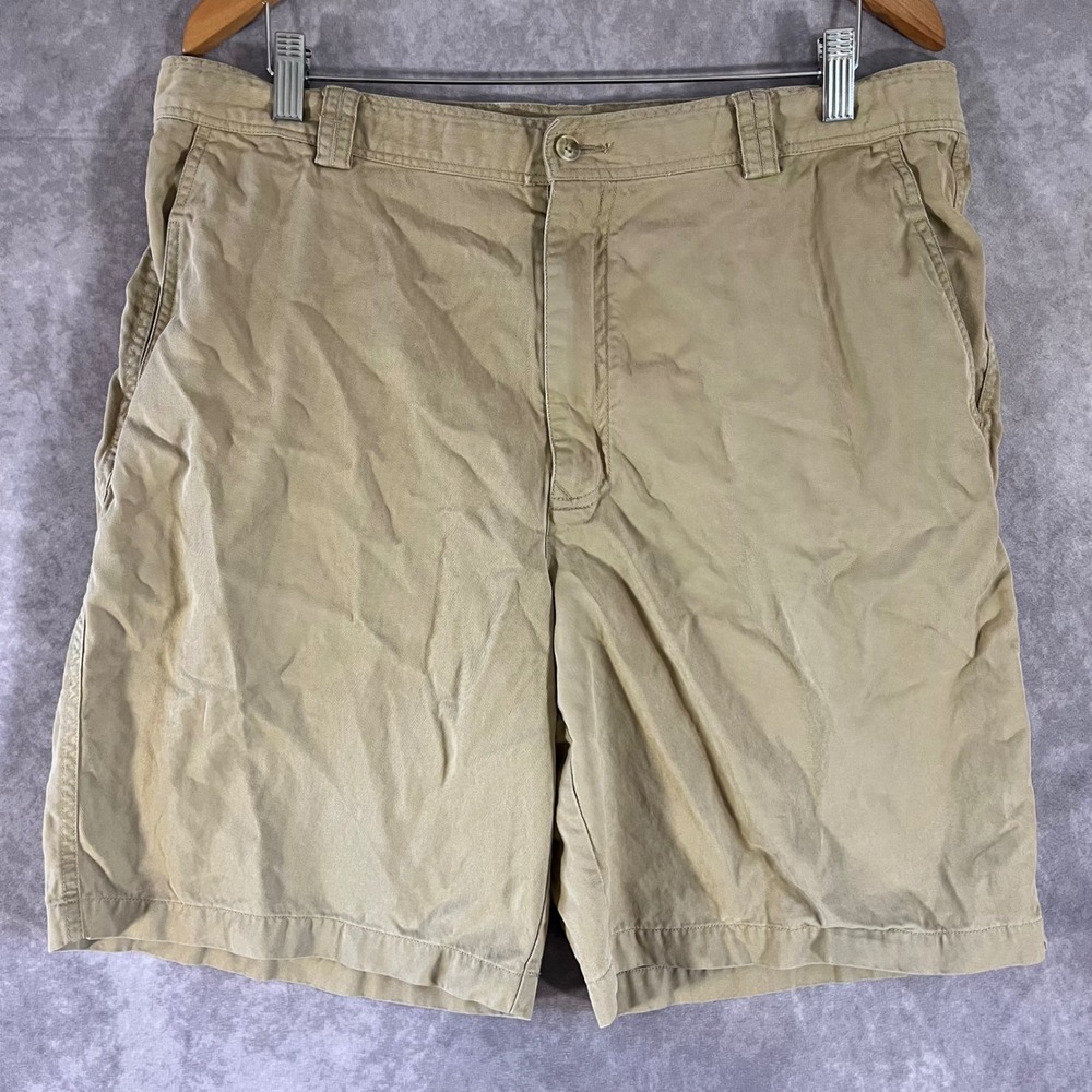 Tommy Bahama Chino Shorts Mens 38 Khaki Tencel Cotton Blend Casual Relaxed